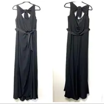 WHITE by Vera Wang Drape Back Bridesmaid Dress in Black VW360069