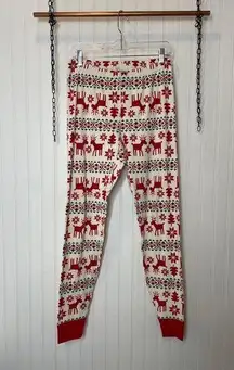 Hanna Andersson Adult Unisex Holiday Long John Pajama Pants Organic Cotton Sze M