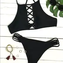 Brand New With Tags:  Black Bikini Set Size XL