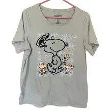 Peanuts Hybrid Apparel Size 0X Cotton Polyester Snoopy Woodstock Cartoon Tshirt