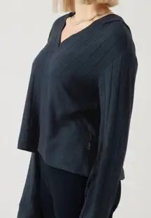 Athleta Blue Harmony Cropped Hoodie