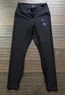 AIR FORCE Nike Leggings Womens Sz Large Black Blue Logo Air Force Falcons