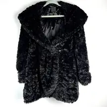 Black Faux Fur Oversized Coat 4 Quiet Luxury Mobwife