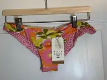 Billabong Womens Bikini Bottoms NWT Size Medium 10 Multi Color Floral Reversable