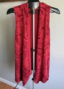 Soft Surroundings Longline Duster Sleeveless Open Front Sleeveless Cardigan M