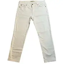 BIG STAR 1974 White Ankle Cropped Stretch Denim Jeans Mid Rise Straight‎ Leg 31