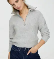 Aritzia Wilfred Gwyneth Alpaca Wool Crop Quarter Zip
Sweater O Ring Size XXS