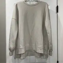 Zenana White Pullover Sweatshirt Women’s Large