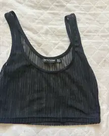 Mesh Pretty Little Thing Top Black