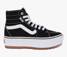 VANS filmore tapered black platform lace up shoes sneakers women’s 8.5 new