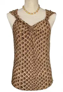 Armani Women's Brown and Tan Blouse