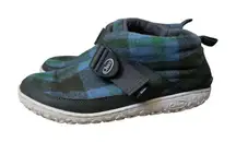 Chaco Rambler Green Plaid Wool Boots Shoes Women 8.5 EU 39.5 Traction Treads