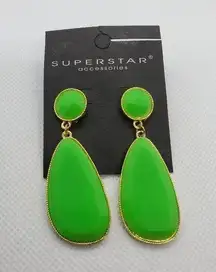 NWT Superstar Accessories Green Earrings