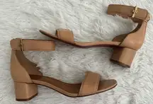 Tory Burch Tana‎ Nude Ankle Strap Sandals Shoes 8.5 8 1/2