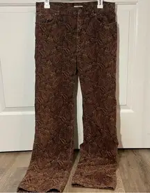 Vintage Women’s corduroy Paisley Pants Size 8 Jones New York