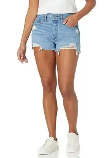 Levi's  501 Button Fly High Rise Distressed Jean Shorts Sz 30