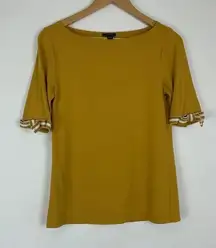 Ann Taylor‎ Factory Short Sleeve Bow Sleeve Shirt Size Small