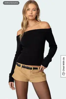 Edikted Elona Off-The-Shoulder Knit Top