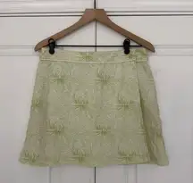 Patagonia Printed Snap Waist Wrap Skirt Mini Athletic Floral Green White Active