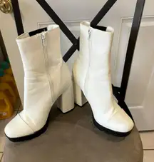 Size 8  White Boots