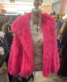 Faux Fur Pink Jacket. New with tags. Laseti.