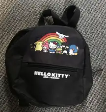 Hello Kitty Mid-size Black Backpack Disc Golf Bag No Side Zipper