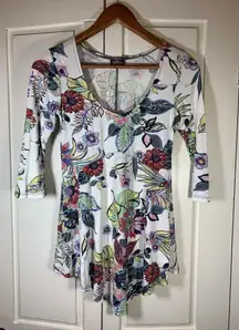 Salaam Top Women's XS Floral Bloomcore Coastal Grandma‎ Festival Hippie Stretch