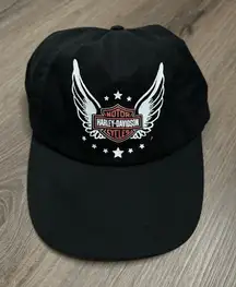 Harley Davidson Hat Women Classic Eagle Adjustable Black Baseball Cap