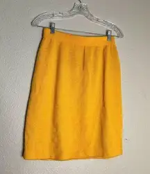 St. John  collection yellow Santana knit skirt 6 business professional