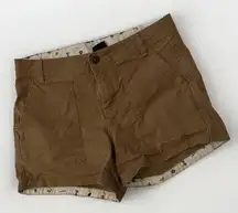The North Face Short Women 2 Brown Ripstop Ridgeside Utility Pockets Lightweight