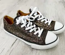 Copper Leopard Print Sneakers