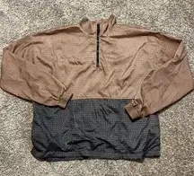Forever‎ 21 Women’s Brown and Black Quarter Zip Windbreaker Medium