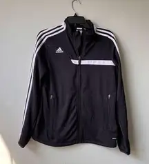 adidas 3 Stripes Black Running Climacool Jacket Sz Medium Sport Coat