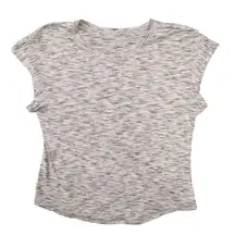 lululemon Women's White Grey‎ Love Tee T Shirt Short Sleeve size Large