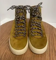 Frye Lena Hiker Women’s High Suede Side Zip Sneakers Ankle Boots Wheat Size 7 M