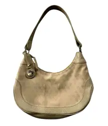 Dooney & Bourke Vintage Y2K Hobo Bucket Shoulder Bag Purse Cream