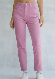 PacSun Mauve Pink Corduroy High Rise Relaxed Taper Mom Jeans Size 25