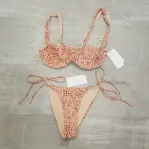 💕L*SPACE💕 Bikini Set Camellia Top + Lennox Classic Bottoms ~ Wild Bunch S NWT