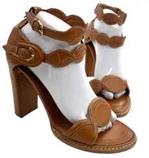 Ulla Johnson strappy brown leather heels sz 40