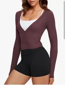 Casual tie gym or yoga layering shirt