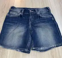 Silver jeans co suki mid short jean shorts denim