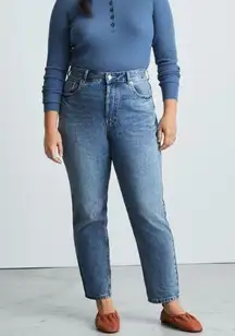 Everlane NWOT  The Curvy 90's Cheeky Straight Jean in Vintage Mid Blue  - Size 25