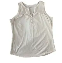 Bit and Bridle Women's Medium Cream White Tank-Top Casual Fit