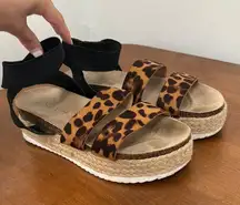 Leopard Print Sandals