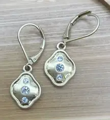 Lia Sophia Women Earrings Goldtone Crystal Drop Classic Elegant Minimalist Glam