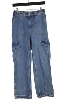 Pacsun Blue Cargo Utility Jeans Elastic Waist Size S