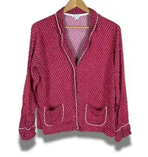 SPLENDID Soft Woven Button-down Pajama Shirt MEDIUM