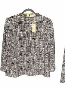 Melloday Mock Neck 3/4 Sleeve Top Blouse Size‎ L