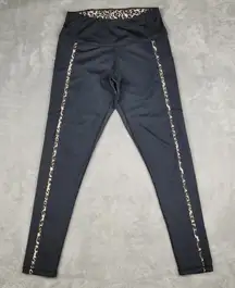 Bucees Buc-ee's Women's Leggings Black Animal Print Size M Medium