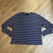 WEAR & FLAIR multicolored striped ribbed t-shirt size xl